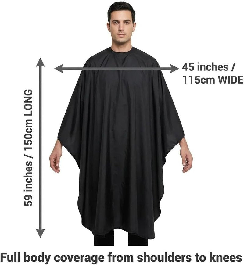 Professional Haircutting Cape - Adjustable Magic Tape Barber Gown for Men & Women | 59"x45"