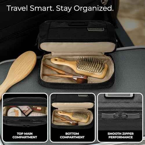 Briggs & Riley Toiletry Kit - Travel Bags for Women & Men, Organizer for Vacation, Dopp Kit for Bathroom Accessories, Makeup, & Skincare