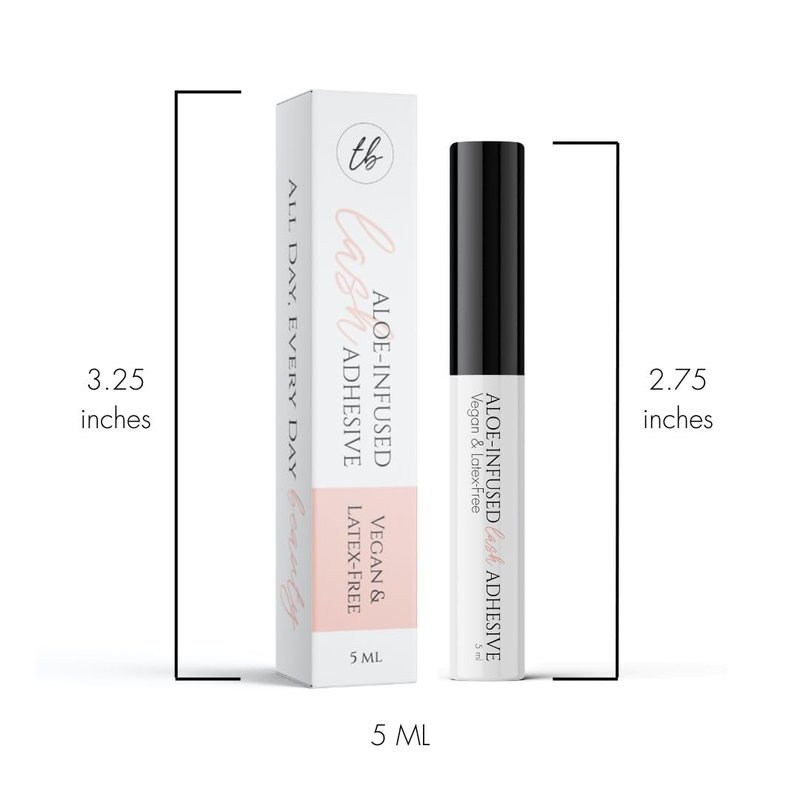 Skiennix Gentle Formula Lash Glue - 24-Hour Hold for Cluster & Strip Lashes - Aloe Infused, Dries Clear, Water Resistant