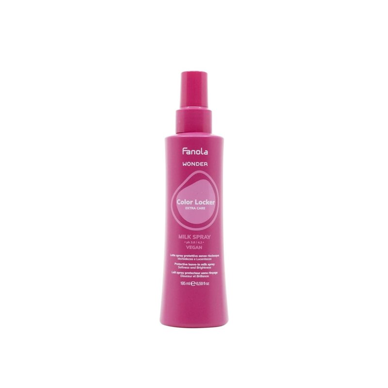 Fanola Color Protecting Hair Gloss Spray - Wonder Color Locker Milk Spray - Daily Leave In Treatment to Add Soft, Weightless Hair Shine - Prolong Silky Vibrance (6.5 Fl oz)
