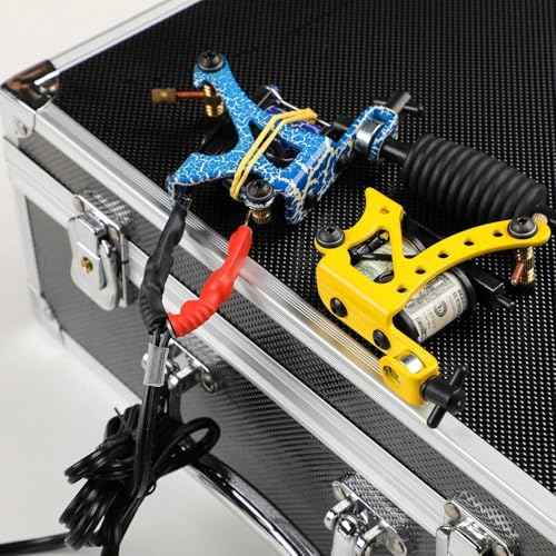 Solong Complete Tattoo Kit 4 Pro Machine Guns 54 Inks Power Supply Foot Pedal Needles Grips Tips Carry Case TK456-US£¨Machine color random£©