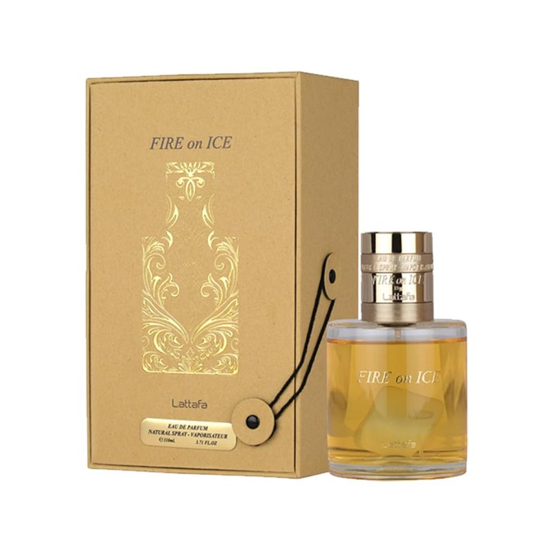 Lattafa Fire On Ice – Fruity, Spicy, Woody, Ambery – Eau de Parfum Spray Long-Lasting Fragrance for Unisex, 3.71 Ounce / 110 ml