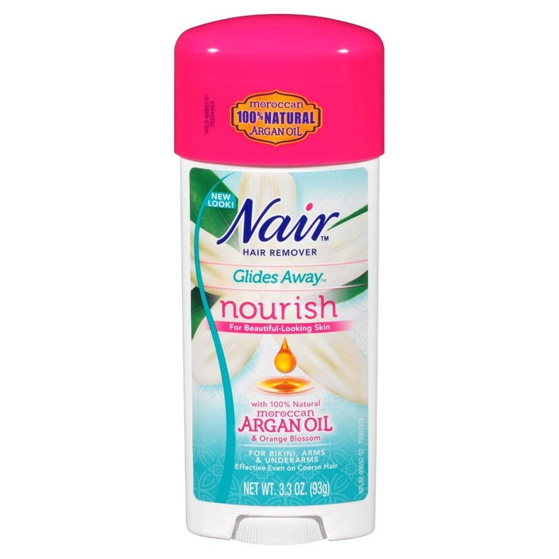 Nair Hair Remover Glides Away Max, Moroccan Argan Oil, for Bikini, Arms & Underarms, 3.3 Oz. by Nair