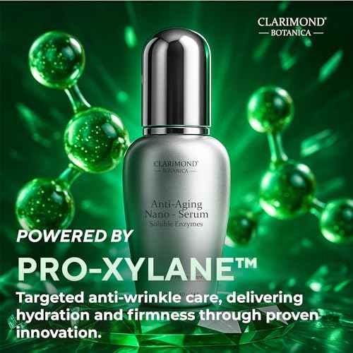 Clarimond Anti Aging Face Serum w/Nano Fermentation, Pro-Xylane¢â, Peptides & Collagen for Hydration, Wrinkle Reduction, Firming, Plumping - Fast Absorbing Botanical Youthful Skincare Treatment 40ml