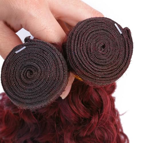 99J Human Hair Bundles Burgundy Water Wave Bundle Red Human Hair Bundle 18 18 18 inch Burgundy Water Wave 3 Bundles