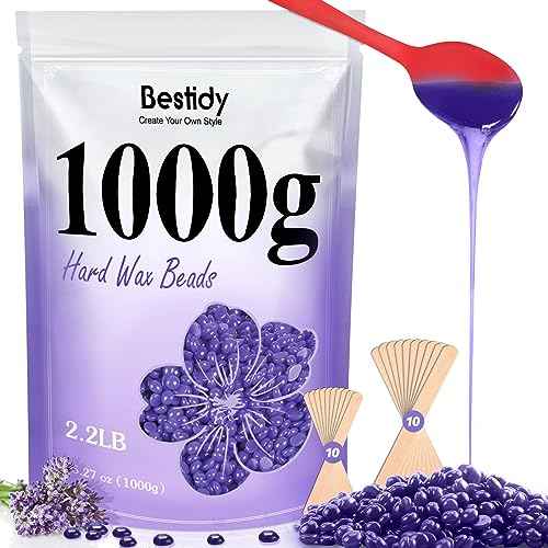Bestidy Wax Beads, Bagged 1000g, Waxing beans for Hair Removal, Women Men, Home Waxing for All Body and Brazilian Bikini Areas