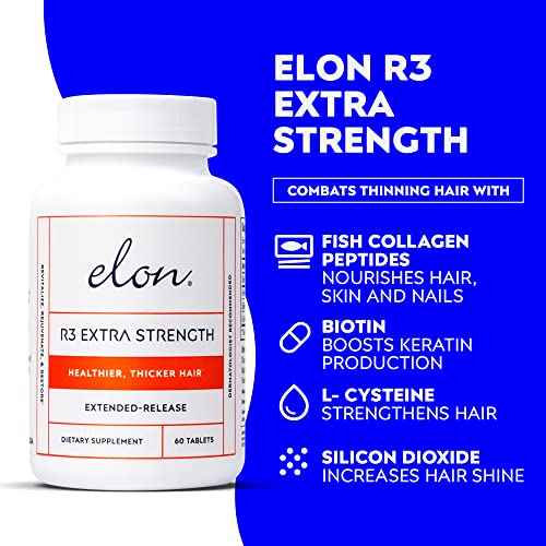 Elon Complete Care Kit for Thinning Hair ? Elon Essential Shampoo & Conditioner Set + R3 Extra Strength Hair Growth Supplement ? NO Sulfates, Parabens or Phthalates