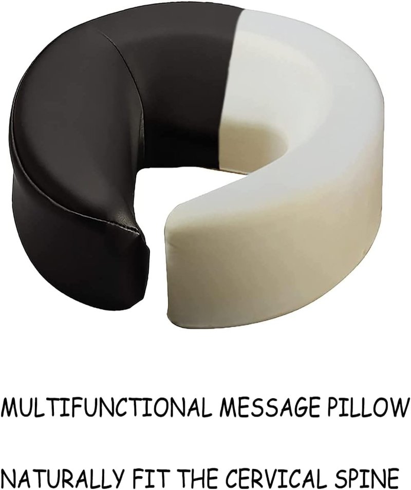 Skiennix Massage Headrest - Adjustable Aluminum U-Shaped Pillow for Bed & Face Cradle