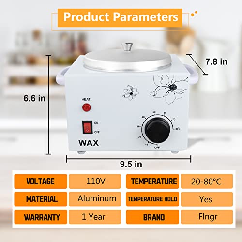 Professional Electric 1.5lb Wax Pot for Hair Removal,Single wax wammer with adjustable temperature Settings of 0-80¡ÆC,Wax Heater Machine for Body,Equipment for Precision Waxing