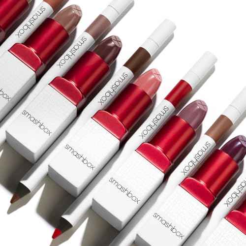 Smashbox Be Legendary Prime & Plush Lipstick | Creamy, Peptide-Infused, Lipstick with Primer for Smooth Color & Moisture Boosting Ceramides, 0.11 Ounce