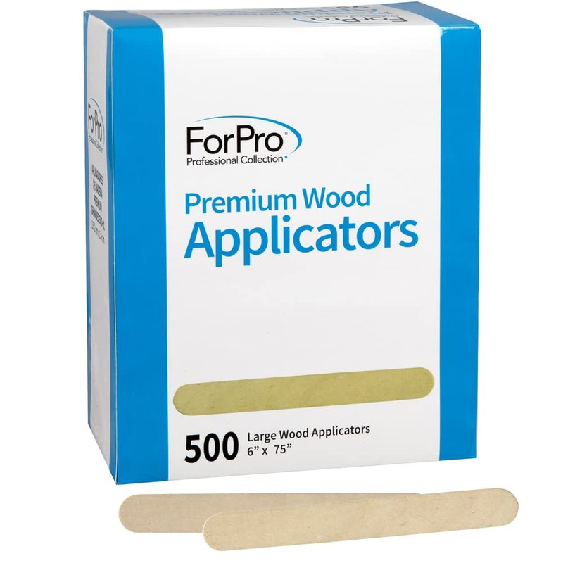 Premium Wood Applicators for Hair Removal Waxing - Non-Sterile, Large 6" L x .75" W, 500 Count