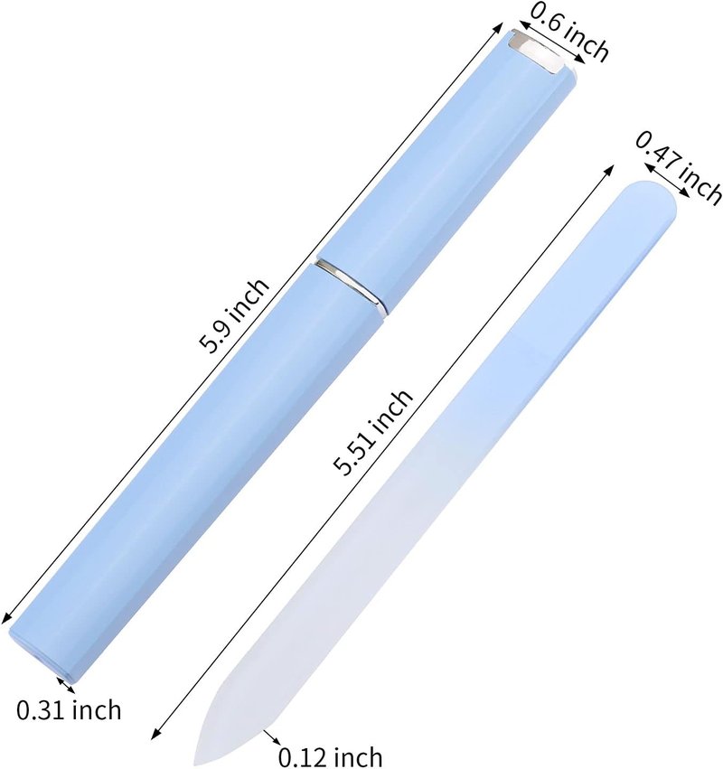 Glass Nail File Set - Professional Crystal Fingernail Files with Case | 3-Pack for Natural Nails, Perfect Christmas Gifts