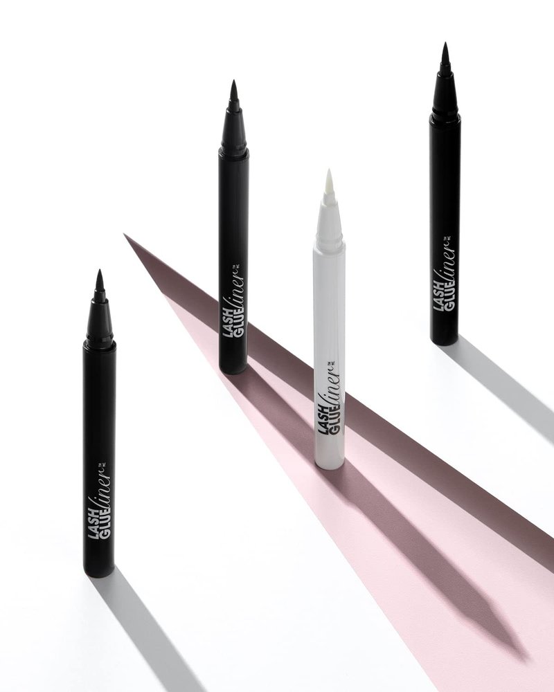 Kiss Lash GLUEliner, 2-in-1 Felt-Tip Eyelash Adhesive and Eyeliner, Matte Finish, Foolproof Application, Easy Touch-Up, 0.03 Fl Oz.- Black, Packaging May Vary
