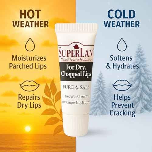 Lanolin Lip Balm 3 pack - Lip Repair for Hot/Dry Weather - Natural Lanolin Nipple Cream - Lip Moisturizer for cracked lips - Hydrating lip care - Ultra pure jojoba oil - Kosher chap stick (1.05 oz)