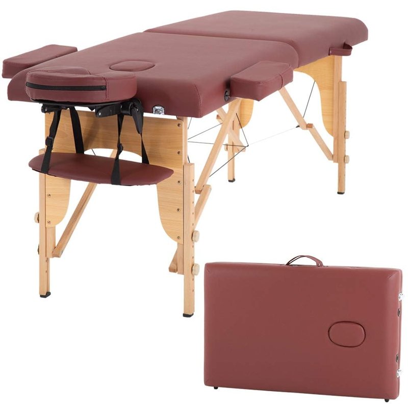 BestMassage Massage Bed Portable Massage Table 24 inch Wide Lash Bed Height Adjustable 2 Folding Spa Table with Non-Woven Bag for Spa Footmassage Facial CareSpa Tattoo