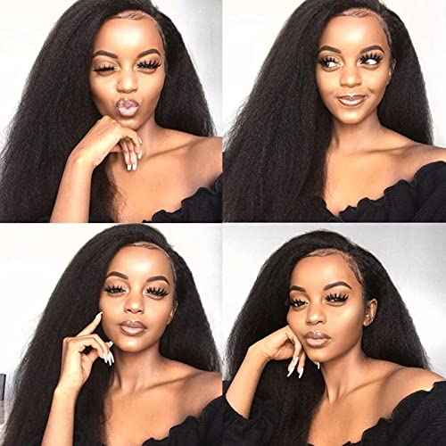 FQ Kinky Straight Bundles Human Hair 30 inch Kinky Straight Hair 1 Bundle 10A Brazilian Kinky Straight Human Hair Weave Extensions For Black Women 100g/bundle Natural Color