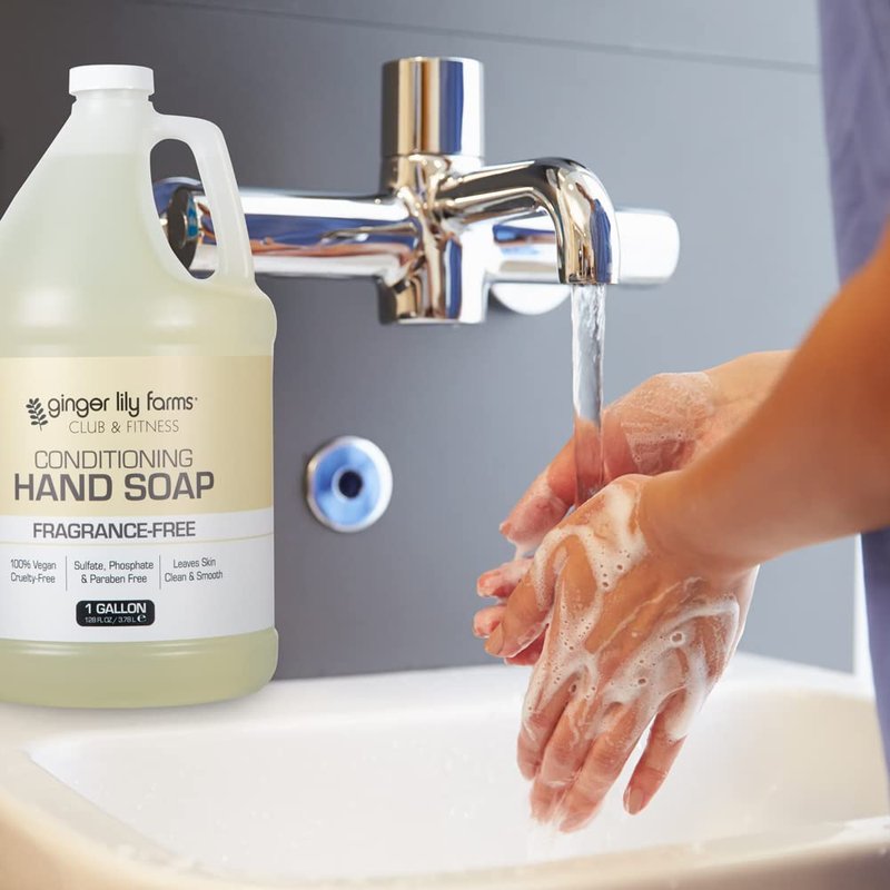 Ginger Lily Farms Conditioning Liquid Hand Soap Refill - 100% Vegan, Fragrance-Free, 1 Gallon (128 fl oz)