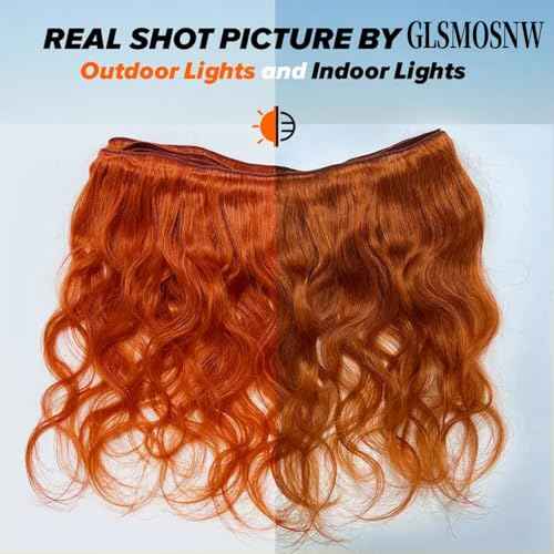 Color 350 Bundles Human Hair Ginger Orange Body Wave Bundles 20 22 24 Inch Unprocessed Brazilian Virgin Remy Hair Extensions Ginger Bundle For Women