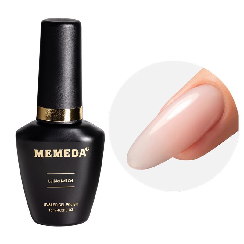 MEMEDA Builder Nail Gel - 7-in-One Clear Nail Strengthener | Thickening Rubber Base Gel Polish for DIY Home Salon