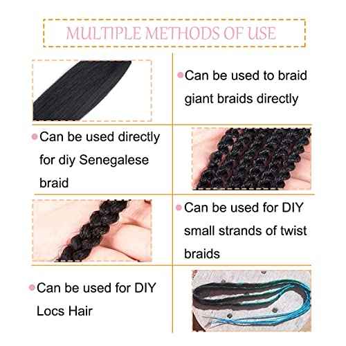 Braiding Hair Pre Stretched Ginger Easy Braids 26 Inches 350 Professional Braids Copper Hot Water Setting Synthetic Braiding Hair for Crochet Extensions (8Pcs,#350)