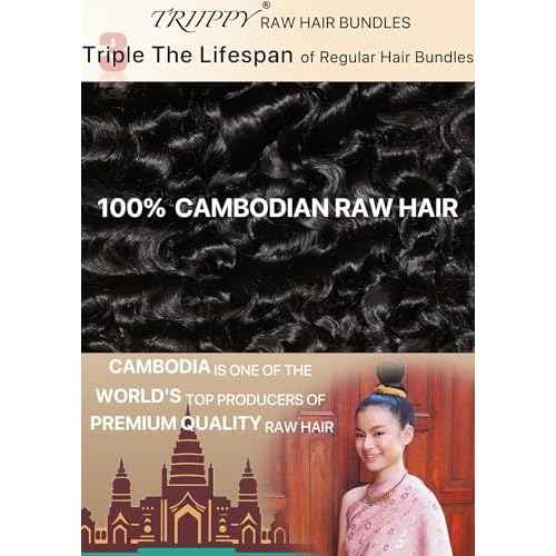TRIIPPY Real Raw Sea Wavy Bundles Human Hair,100% Cambodian Raw Hair Sew-In Weave Single Bundle,Triple The Lifespan Over Regular Virgin Hair Bundle,No.1 Raw Hair Brand On Amazon(14 Inch)