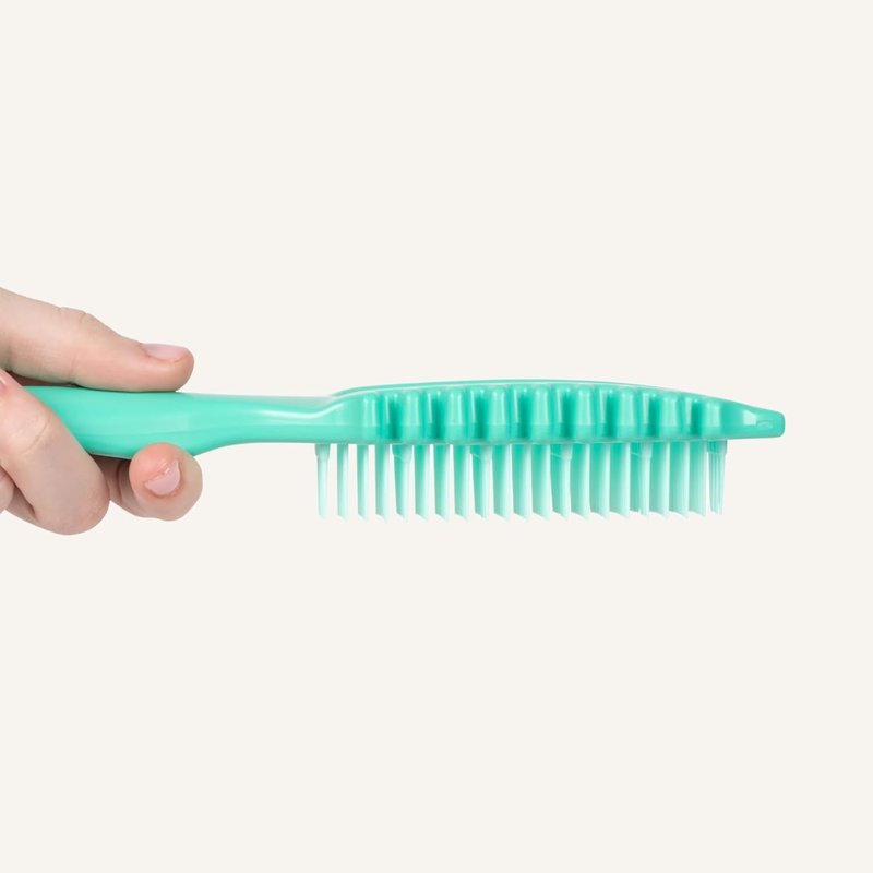 Bounce Curl EdgeLift Brush for Curly Hair - Gentle Detangling & Styling Tool with Soft Bristles | Teal