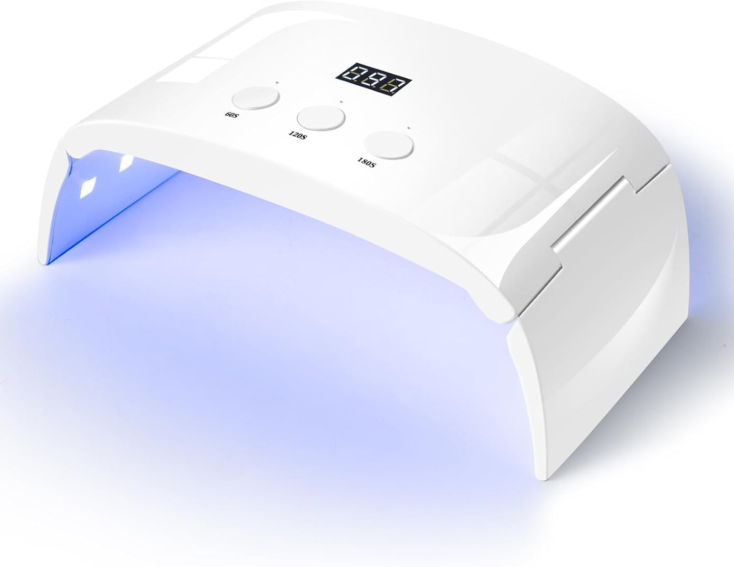 Skiennix UV LED Nail Lamp - Spacious Foldable Curing Light Dryer for Gel Nails | White