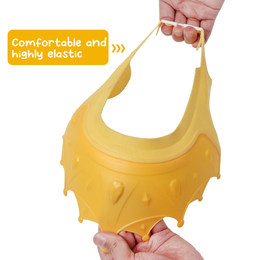 2PCS Baby Shower Cap for Kids, Adjustable Baby Hair Washing Shield Toddler Visor Hat for Eyes and Ears Protection Shampoo Cap for 0-9 Years Old Children