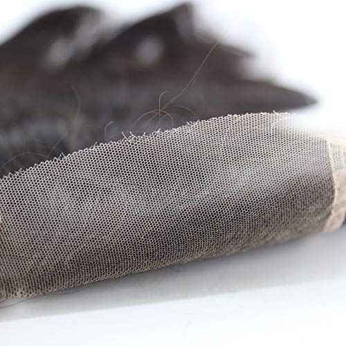 BTWTRY HD 5x5 Lace Closure Body Wave Pre Plucked Natural Hairline with Baby Hair Swiss Lace Closure Brazilian Virgin Human Hair Lightly Bleached Knots (18inch, Body Wave)
