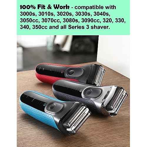 Series 3 Replacement Head 32B for Braun ProSkin Electric Shaver, S3 Wet and Dry Replacement Head Compatible with Braun 3040s 310s 340s-4 3000s Foil and Cutter (1 Count)