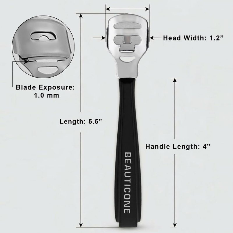 Professional Callus Shaver for Feet - Pedicure Razor with Replaceable Blades | Hard Skin Remover for Cracked Heels