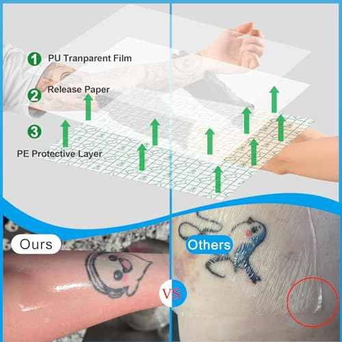 9 Rolls Second Skin Tattoo Cover, Waterproof Tattoo Aftercare Bandage Breathable Tattoo Cover Up Patch Tape Tattoo Flim 2", 4", 6" x 2.2 Yard Tattoo Supplies for Healing Wrap Swimming Shower