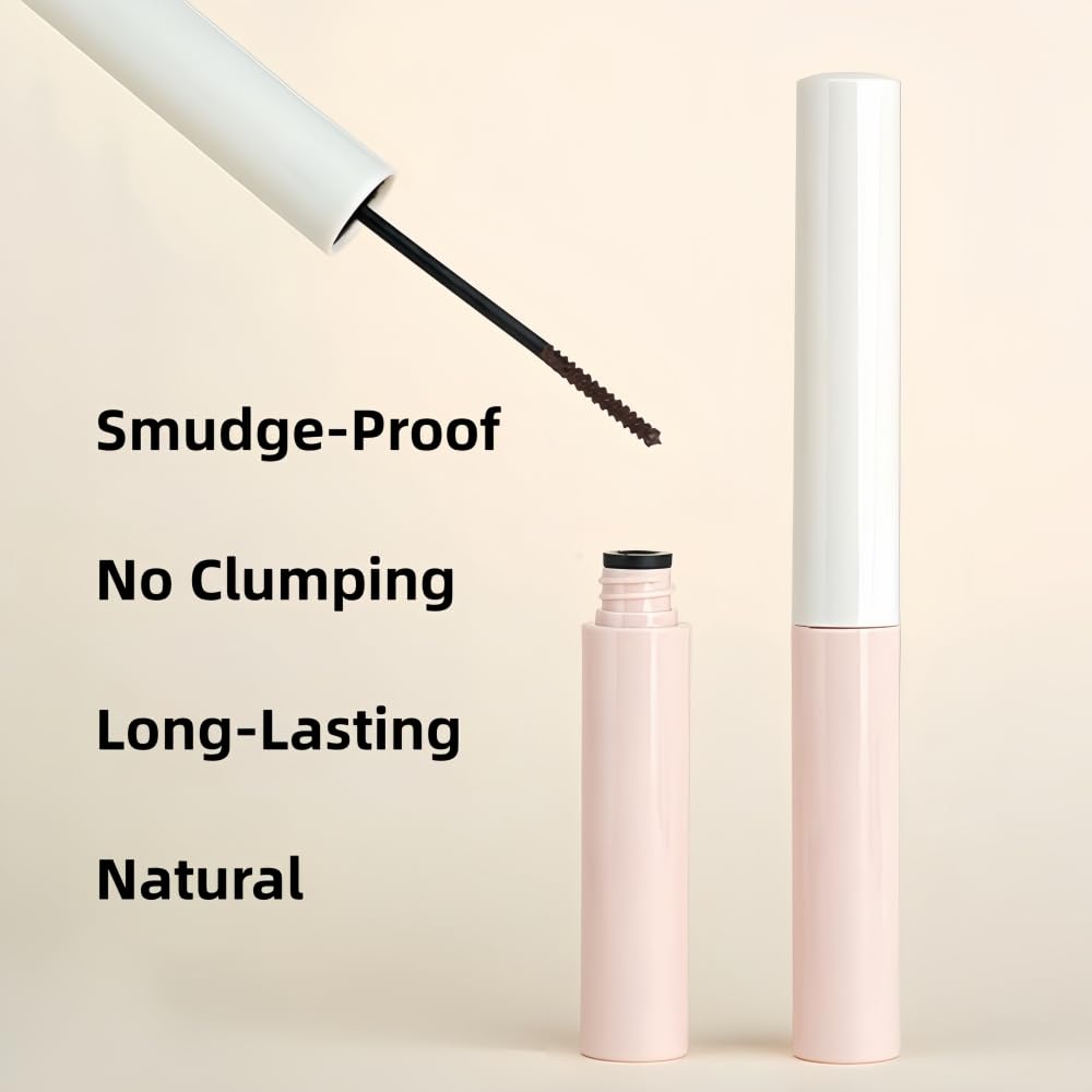 Waterproof Mascara with Ultra-Precise Adjustable Brush, Precise Application, Lengthening, Smudge-Proof, Easy to Remove, Long-Lasting, Natural, for Lower/Thin/Short Lashes/Sparse Eyelashes(1pc) (Black)