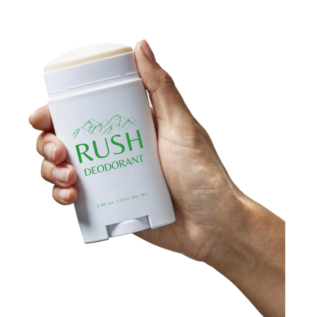Rush Deodorant | Tiny & Full-Size Natural Deodorant for Men and Women | Paraben Free and Aluminum Free | Eucalyptus & Mint - Full-Size