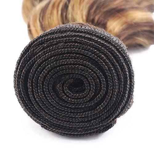 Ombre Brown And Blonde Bundles Human Hair P4/27 Highlight Bundles Kinky Curly Unprocessed Brazilian Virgin Hair Extensions 18 20 22 Inch
