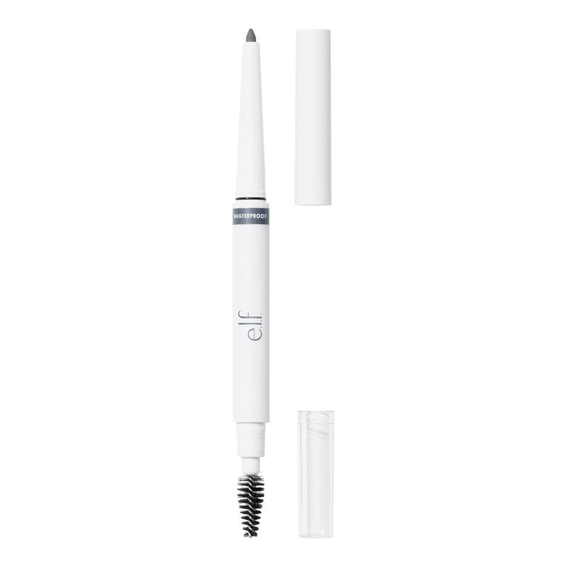 e.l.f. Instant Lift Waterproof Eyebrow Pencil - Dual-Ended Precision Tip & Spoolie for Long-Lasting, Natural Brows | Grey