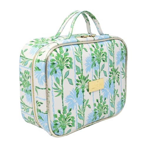 Lilly Pulitzer 4 Piece Travel Toiletry Bag, Cute Luggage Case for Adults, Zipper Pouch Set for Cosmetics, Small Pouch Bag for Supplies, Makeup or Toiletries (Swayin in the Breeze)