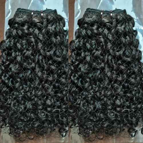 16A Double Weft Pixie Bouncy Curly Human Hair Bundles 16 18 20 Inchs Burmese Curly Human Hair Bundles 3C4A 100% Unprocessed Brazilian Raw Virgin Hair Extensions Quick Weave Extensions Natural Color