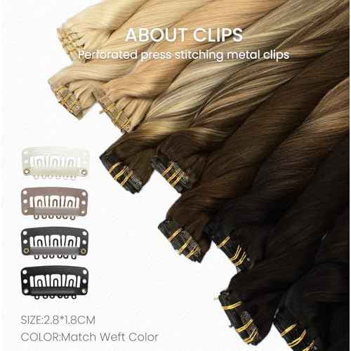 Worldstar Invisible Clip in Hair Extensions Human Hair 18 Inch 130g 6pcs #1 Jet Black Seamless Clip in Hair Extensions Remy Human Straight Hair Invisible PU Skin Weft (pu#1-18)