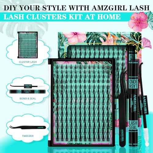 Lash Clusters Kit 168pcs Manga Lash Extension Kit Anime Cluster Lashes Natural Look with Waterproof Lash Bond and Seal Lashes Wet Look Ultra-Thin Invisible Lash Band(Autumn Leaves-Kit,D-10-18mm)