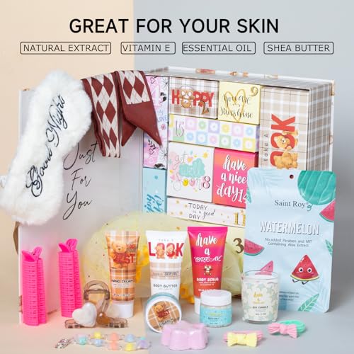 Beauty advent calendar 2025 for teens girls, 15 Days advent calendar for women countdwon Gift 2025, Spa Gift Baskets Adult Gift, Christmas Gifts for Women, Skincare spa gift set for Her teen girl