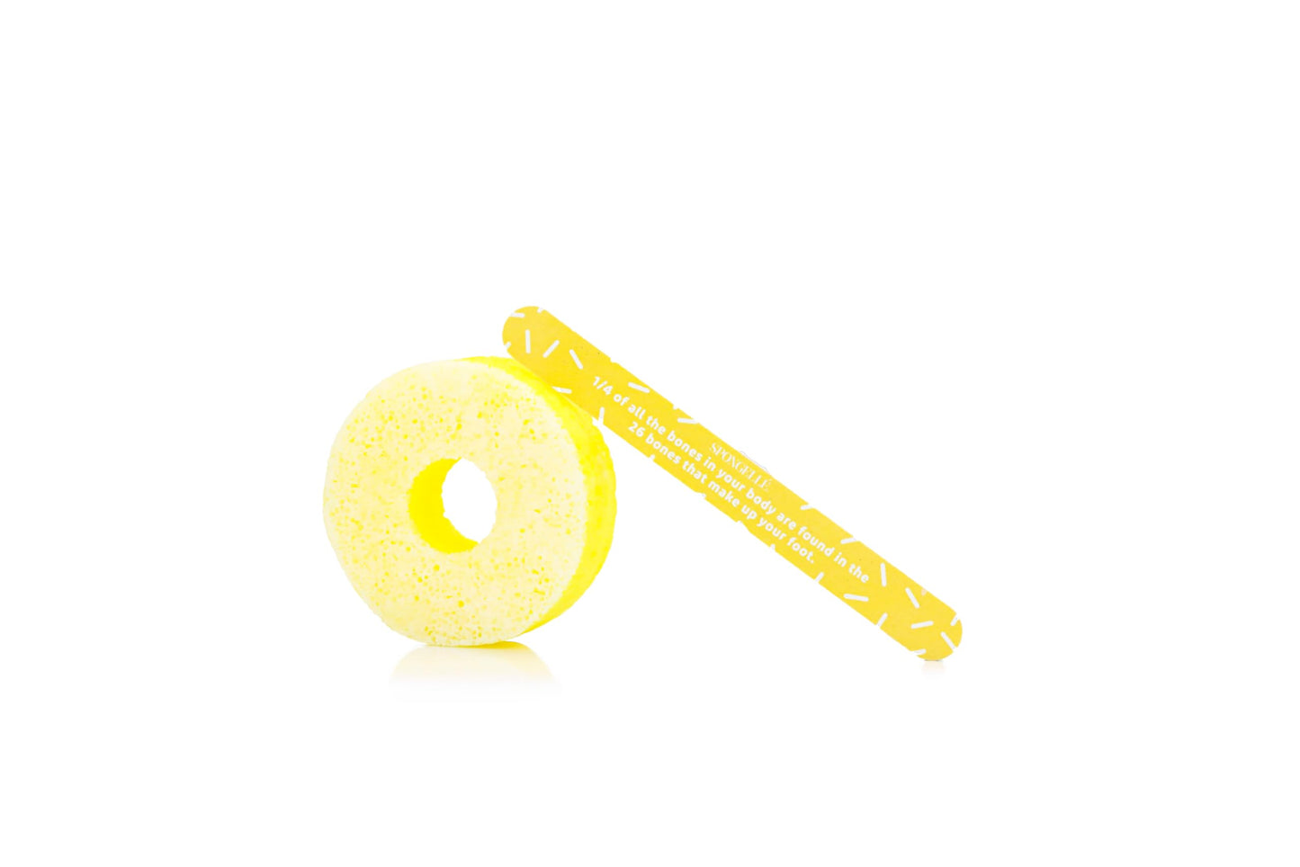 Spongellé Juicy Orange PediPOP! Pedi Buffer & Nail File | All-in-One Pedicure Treatment | Exfoliates, Softens & Cleanses | 30+ Washes | Vegan & Cruelty-Free