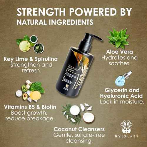 NVLX LABS Locs Shampoo for Dreads, Sisterlocs, Locks, & Dreadlocks - 8 Oz | Natural Haircare Cleansing for Locs - Moisturizing, Nourishing, Hydrating Hair growth Shampoo