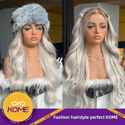 Platinum Blonde Synthetic Lace Front Wig,13¡¿6 Curly Meshless Glueless Wigs for Women Daily Use 26IN£¨#TT6/4603£©