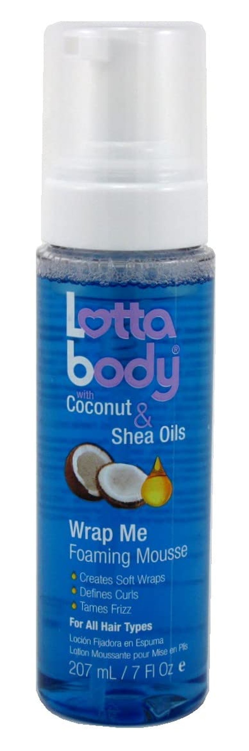Lotta Body Wrap Me Foaming Mousse Coconut + Shea Oils 7 Ounce (Pack of 3)