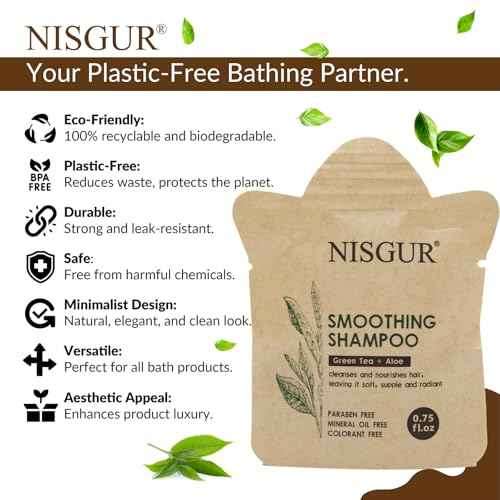 Bulk Shampoo 0.75 oz 200 Pack Non Plastic Travel Size Shampoo Paper Pouch
