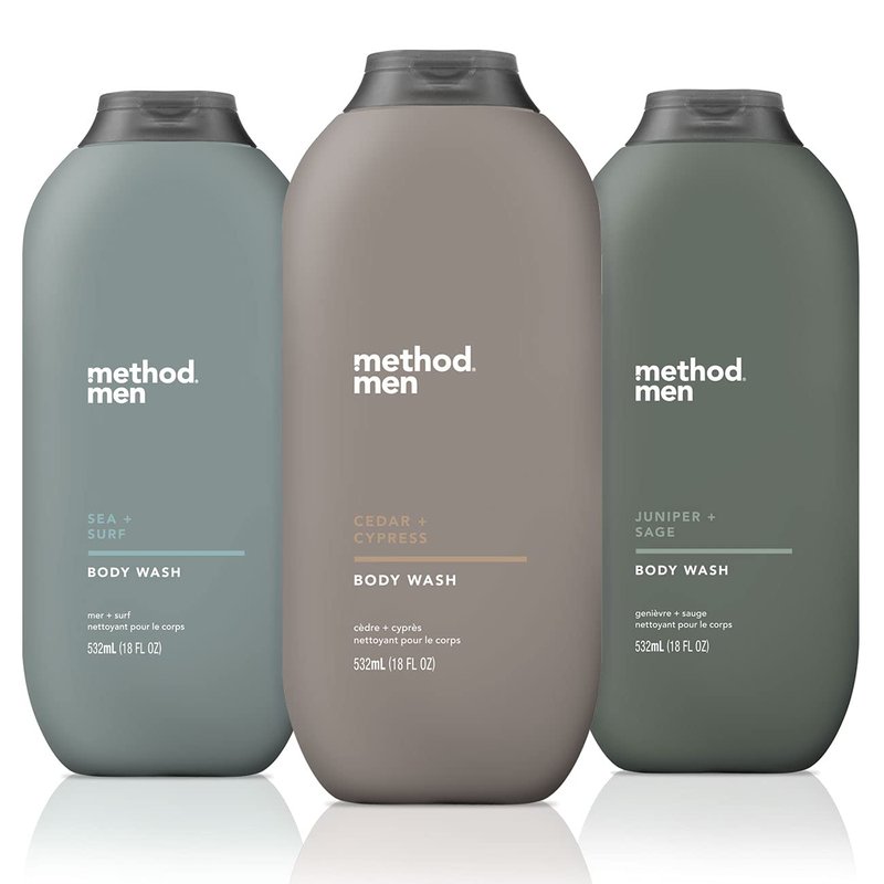 Method Men, 3-pack Body Wash 18 Oz Each (Sea + Surf, Cedar + Cypress, Juniper + Sage)