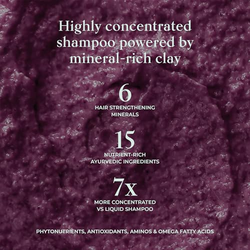 SHAZ & KIKS Balancing Clay Scrub Shampoo | Gently Exfoliate, Clarify & Detoxify Scalp | Reduce Hair Shedding & Product Buildup | Indian Clay and Hibiscus | Color-Safe, Sulfate-Free, Natural | 90ml