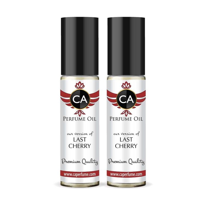 CA Perfume Impression of Last Cherry Unisex Eau De Parfum Amber Floral Scent Long Lasting Unisex Fragrance Travel Size TSA Ready for Day and Night Wear 0.33 Fl Oz 10ml (Pack of 2)