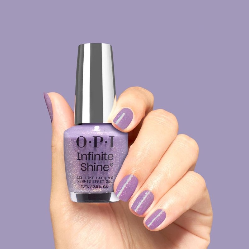 OPI Infinite Shine Where Time Stuns Still | Sheer Pastel Purple Shimmer Long Wear Gel Like Nail Polish | OPI'm Dreaming Collection